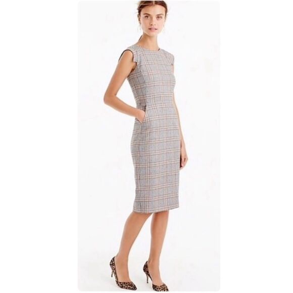 J. Crew Classic Checkered Midi Dress - Picture 1 of 8